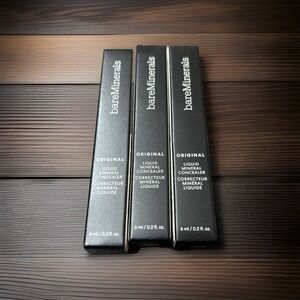 BareMinerals ~ Original Liquid Mineral Concealer Fair 1W Full Size  Lot Of THREE